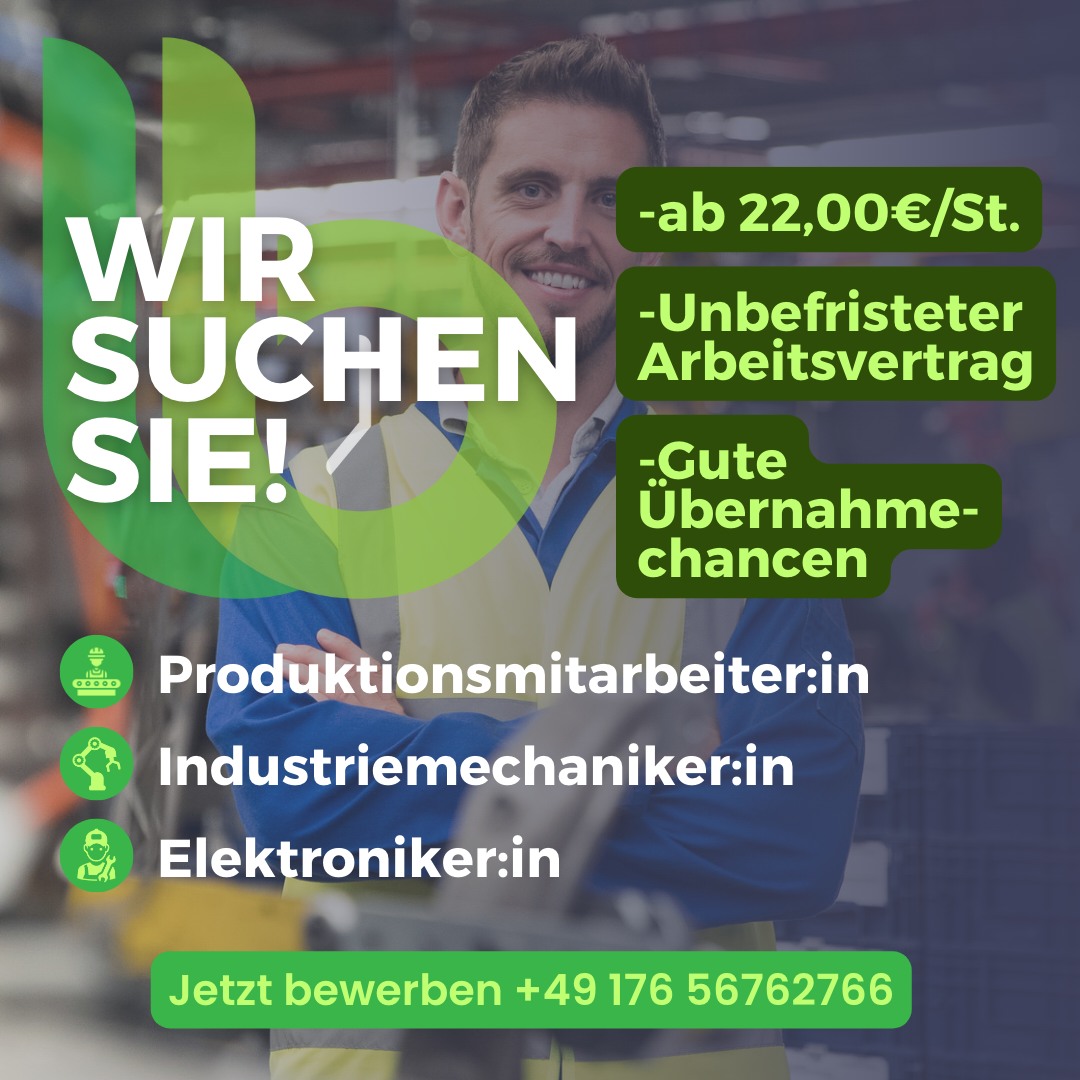Read more about the article Produktion Mitarbeiter (m/w/d)